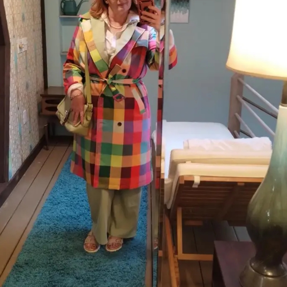 Colorful Plaid Coat - Picture 7 of 12